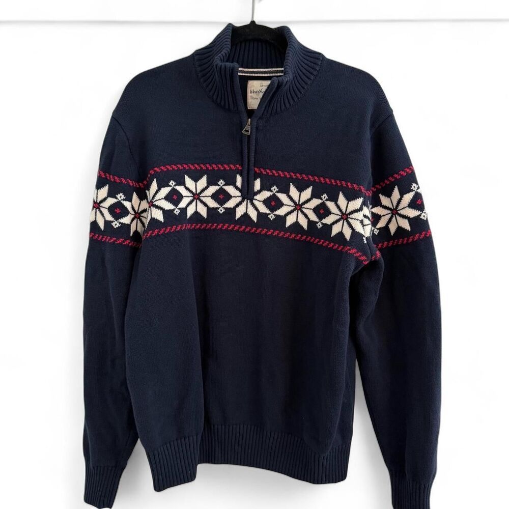 Nordstrom Men's Navy and Blue Jumper